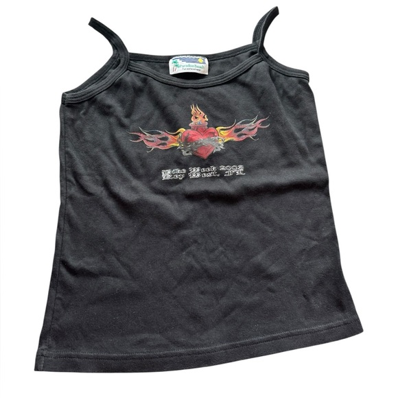 Vintage 2003 Bike Week Flame Baby Tank size Small - Picture 3 of 7